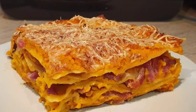 Lasagnes courge Blue Ballet-lardons de bacon