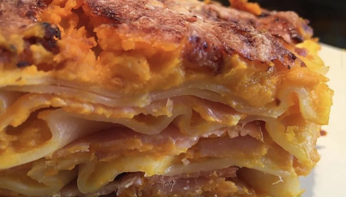 Lasagnes de courge shiatsu au bacon fumé