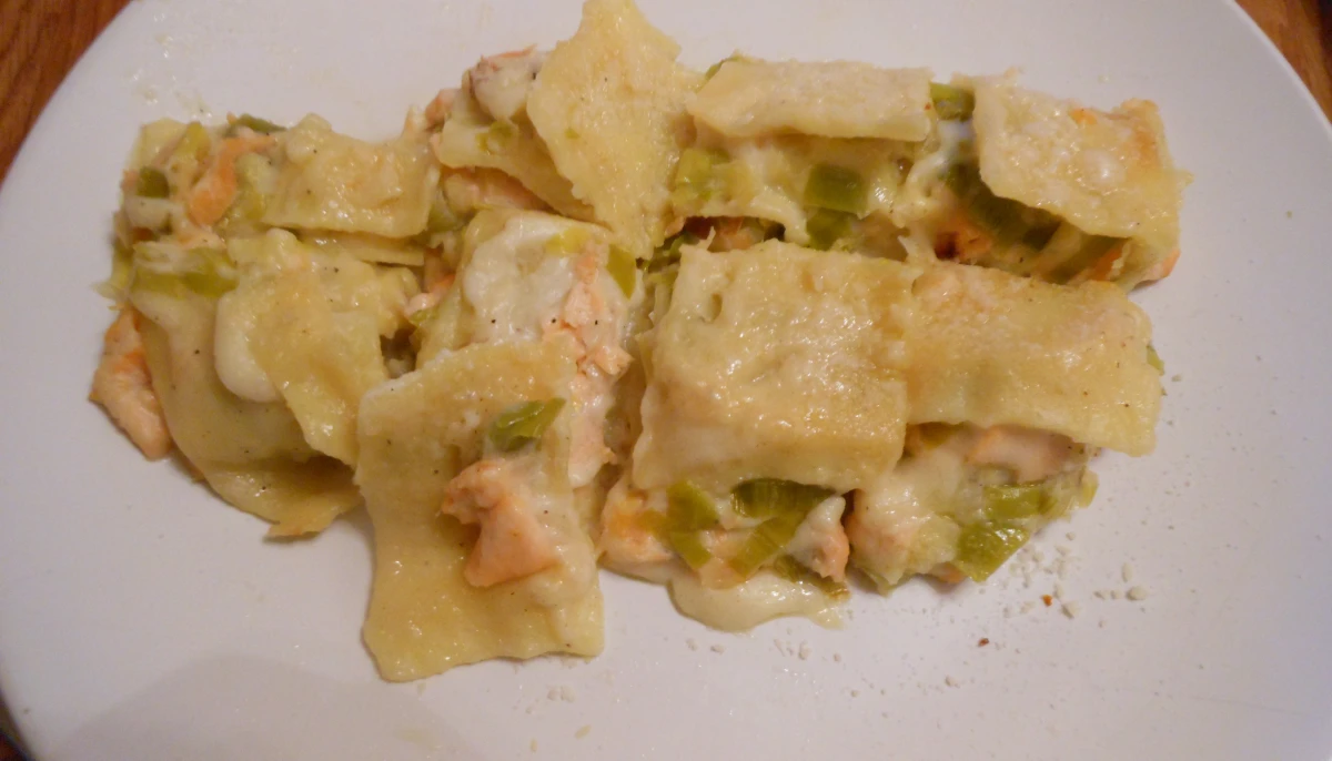 Lasagnes saumon et poireaux