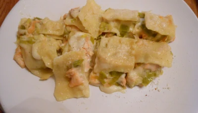 Lasagnes saumon et poireaux