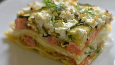 Lasagnes saumon/poireaux