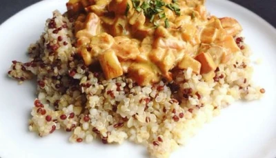 Légumes lait de coco curry et Quinoa