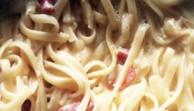 Linguines carbonara légères