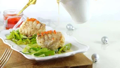 Médaillon de lotte sauce ciboulette