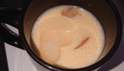 Milkshake aux oeufs et au fromage blanc