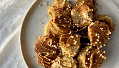 Mini banana pancakes