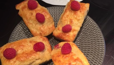 Mini cake aux framboises