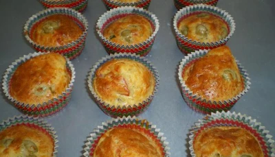 Mini-cakes jambon et olives vertes