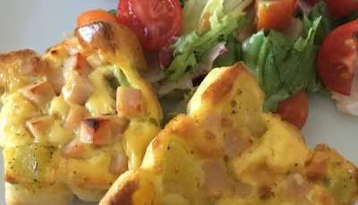 Mini clafoutis aux courgettes et lardons