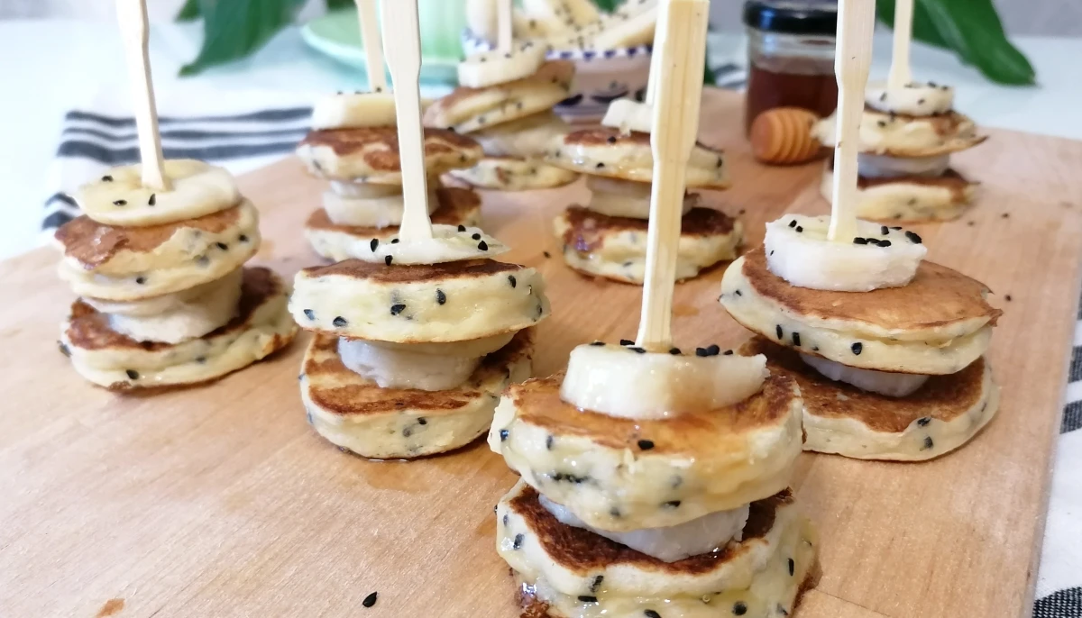 Mini pancakes aux graines de nigelle