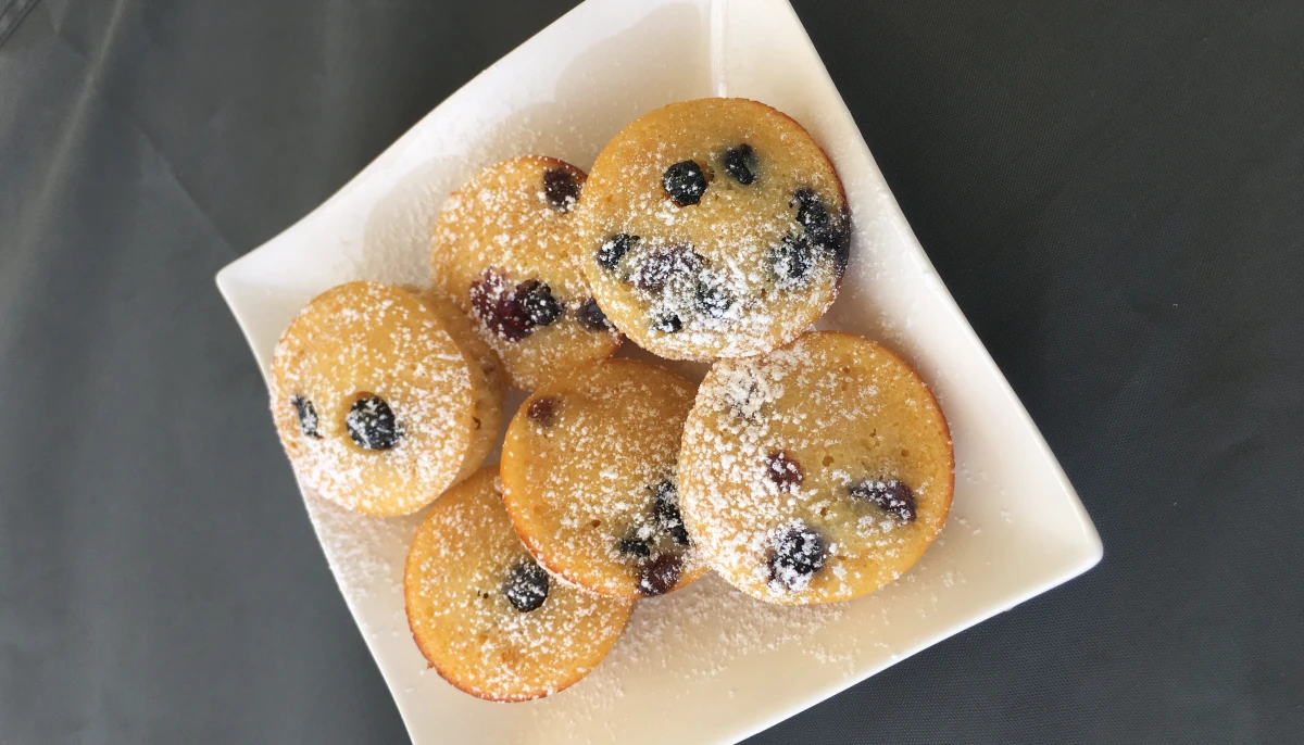Moelleux au chocolat blanc et raisins