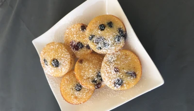 Moelleux au chocolat blanc et raisins