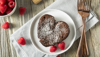 Moelleux au chocolat en coeur