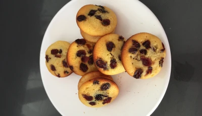 moelleux chocolat blanc et cranberries