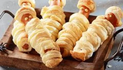 Momies feuilletées de saucisses pour Halloween
