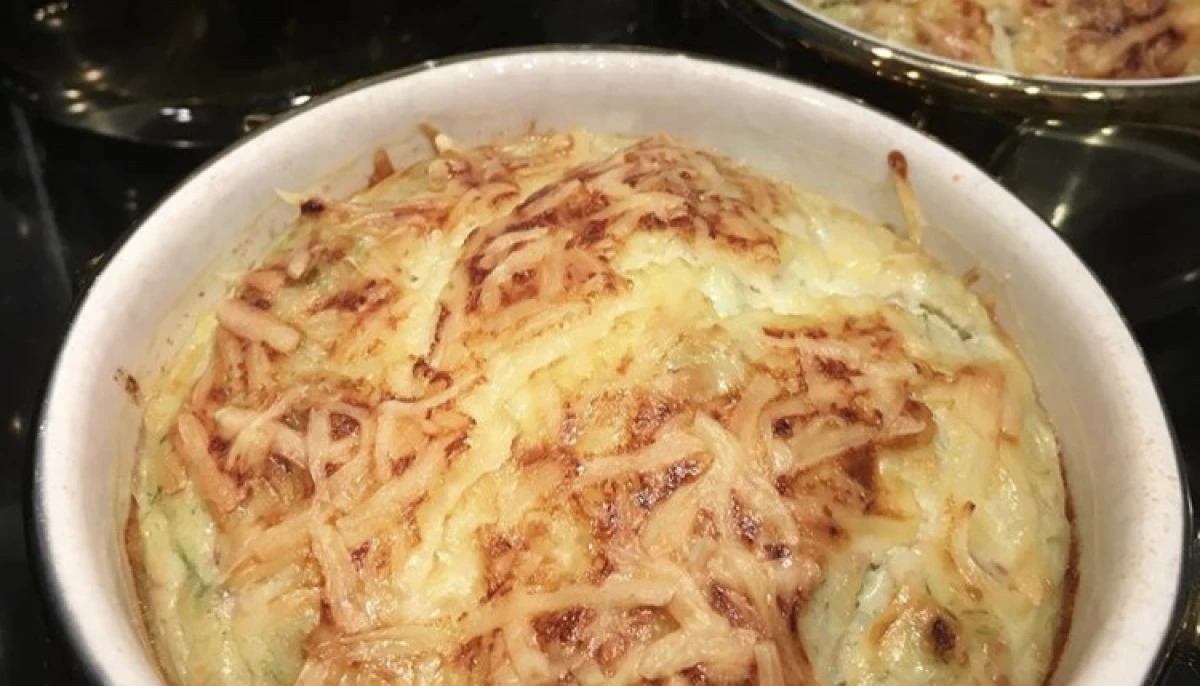 Mousseline de poireaux au jambon