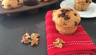 Muffin noix chocolat sans beurre