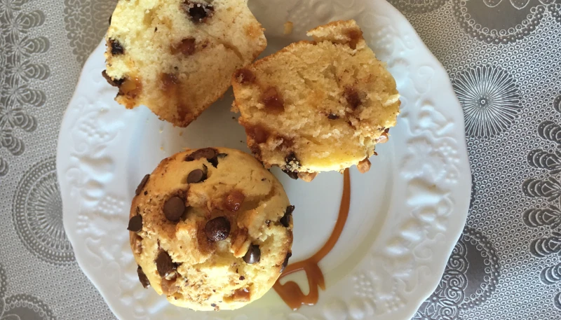 Muffin pépites chocolat et caramel