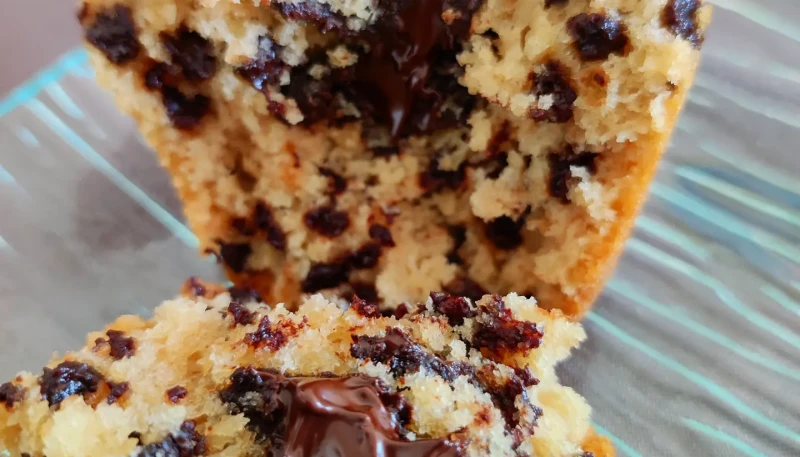 Muffin pépites de chocolat coeur coulant