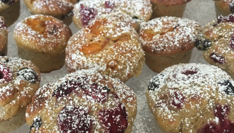 Muffins aux fruits rouge