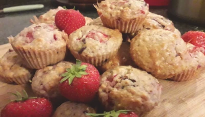 Muffins fraise et chocolat