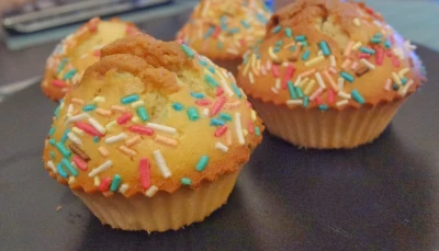 Muffins moelleux vanille & coeur fondant Spéculoos