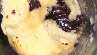 Mug cake vanille coeur coulant