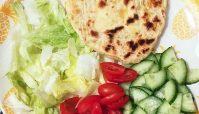 Naans au fromage frais