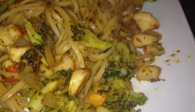 Nouilles aux crevettes