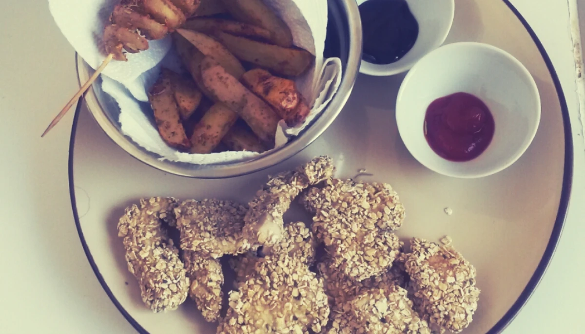 Nuggets de poulet aux flocons d'avoine