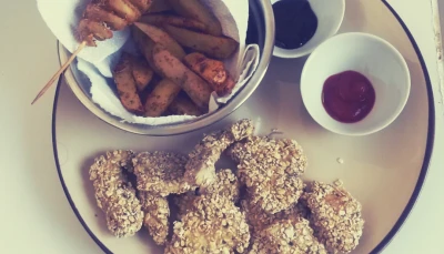 Nuggets de poulet aux flocons d'avoine