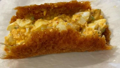 Oeuf mimosa façon tacos