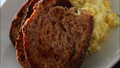 oeufs brouillés cheesy post cuite.