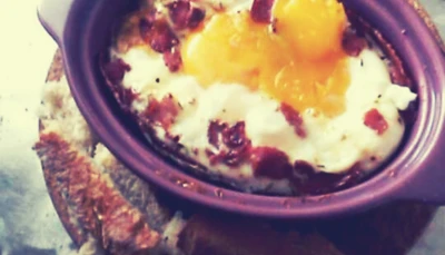 Oeufs cocotte au bacon