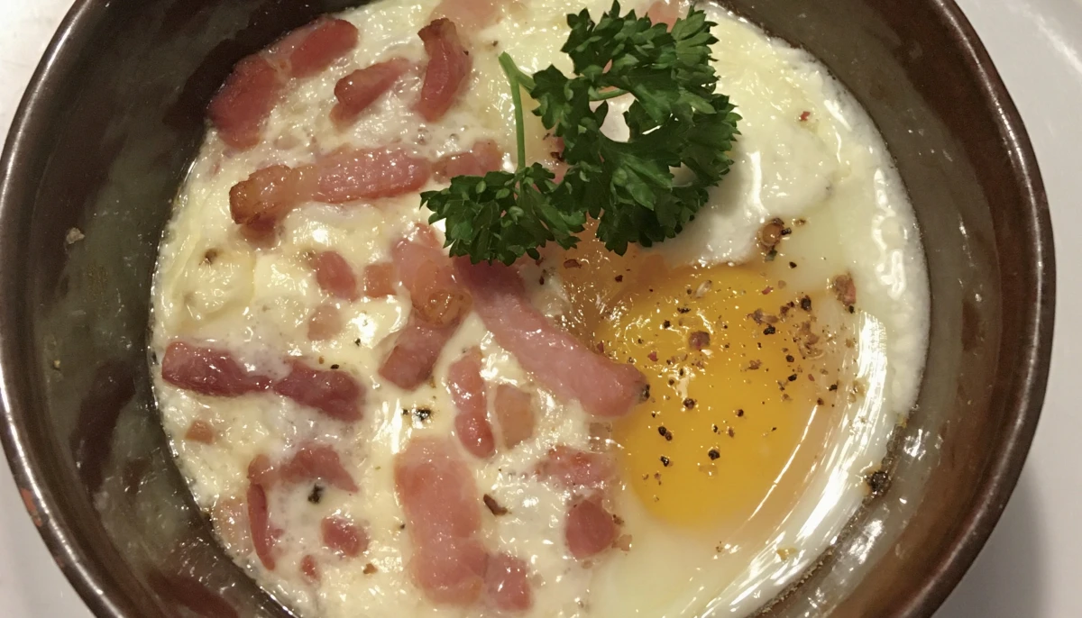 Oeufs cocotte aux lardons
