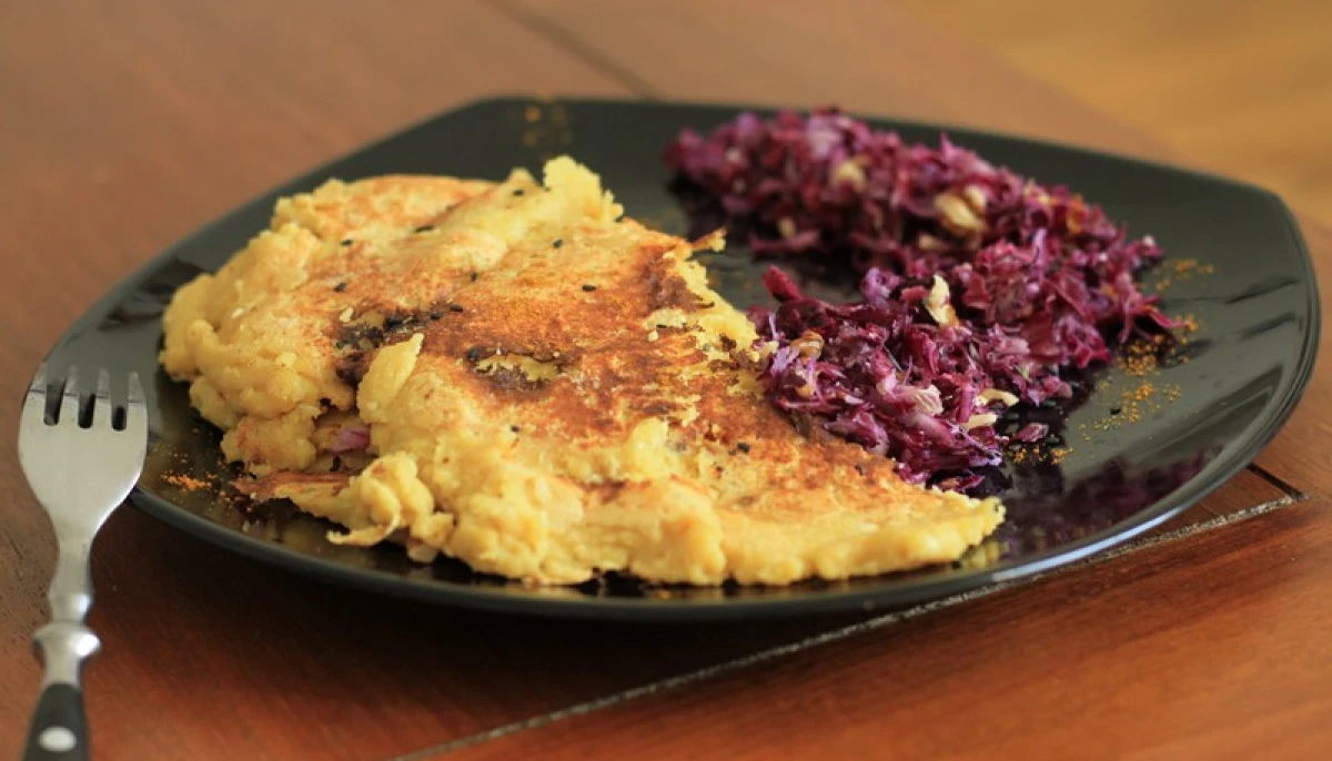 Omelette au tofu soyeux (vegan)