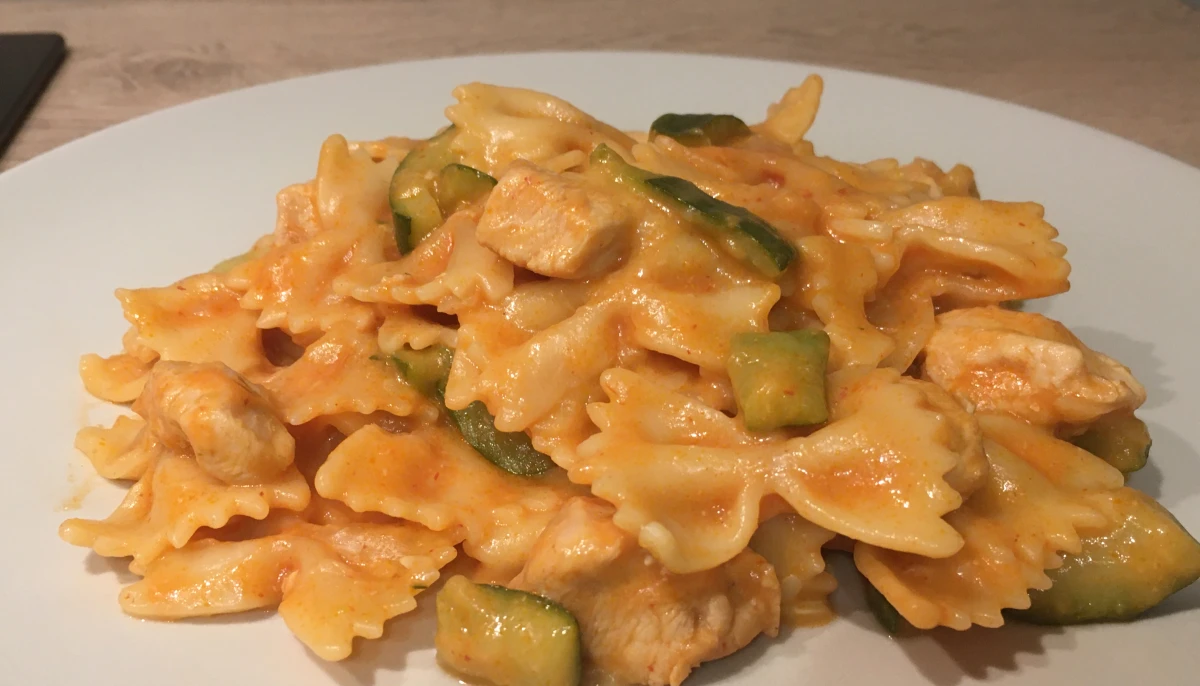 One pot pasta courgettes-poulet au Cookéo