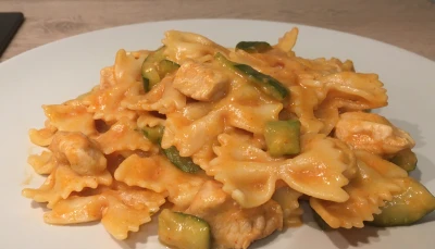 One pot pasta courgettes-poulet au Cookéo
