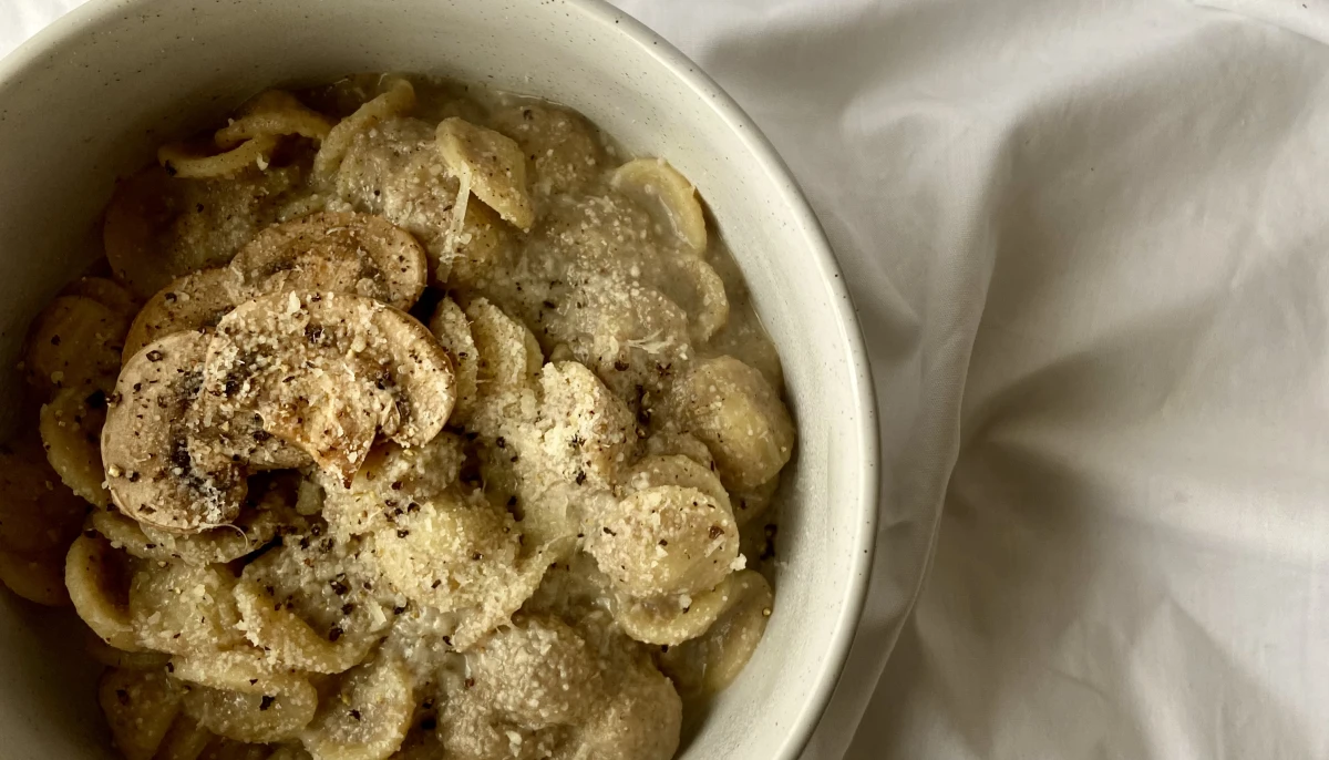 Orechiettes & sauce crémeuse aux champignons