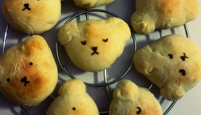 Oursons fourrés à la crème pâtissière vanille