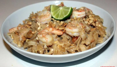 Pad Thaï aux crevettes et citron vert