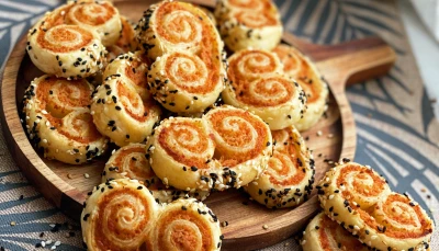 Palmitos feuilletés aux saucisses