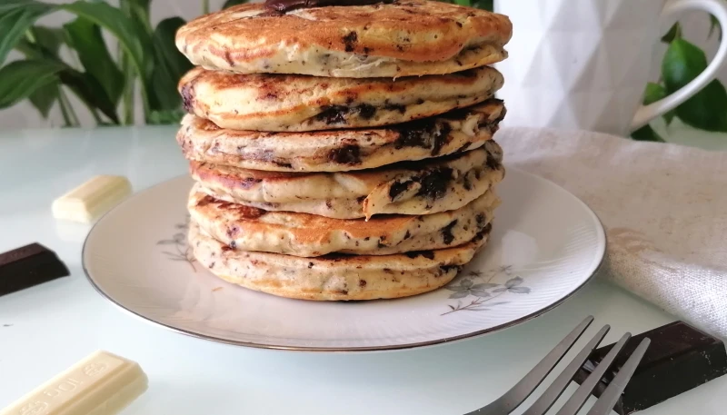 Pancakes aux pépites de chocolat