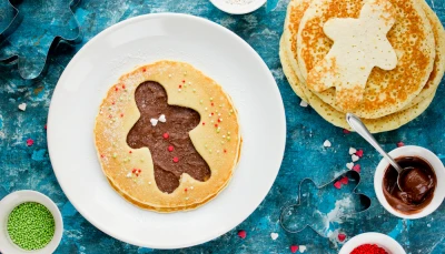Pancakes bonhomme