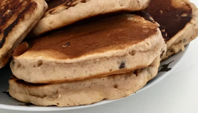 pancakes vegan et pépites de chocolat