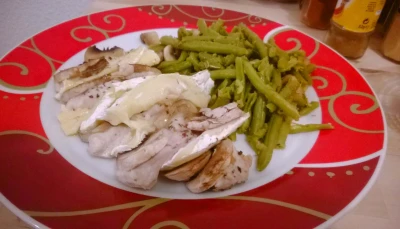 Papillote poulet champignons brie