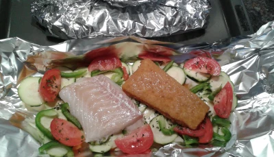 Papillotes de poissons aux légumes