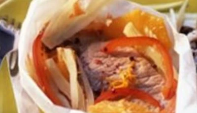 Papillotes de porc aux agrumes