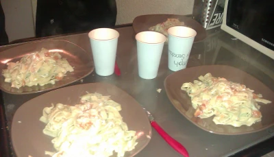 Pasta bleu et au saumon