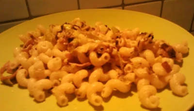 Pastas & Poireaux au chèvre et jambon cru.